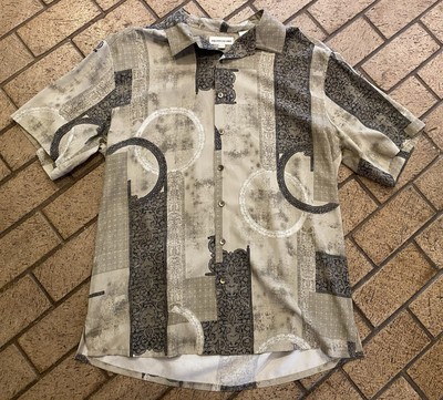 Vintage Pronto Uomo 100% Silk Shirt. Y2K. Size XLT / TGL