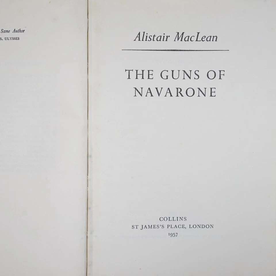 MACLEAN, Alistair; The Guns of Navarone. 1957 1st Edition /1st Imp - Imagen 2 de 4