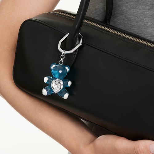 Swarovski Crystal Teddy Key Ring, Bear, Blue, Rhodium Plated 5733826 - Picture 6 of 6