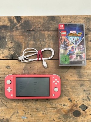 Nintendo Switch Lite Handheld Game Console Coral Pink Top