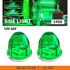 2-20x Led Watermelon Light Side Marker Clearence Lamp Truck Trailer Strobe Green