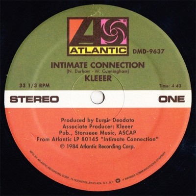 KLEEER Intimate Connection/Tonight 12'' NEW VINYL Atlantic Deodato