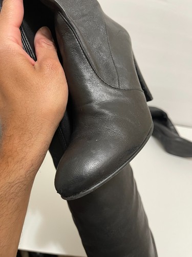 Stuart Weitzman Black Leather Ultra Highland High land Over The Knee Boots 8 OTK - Picture 23 of 24