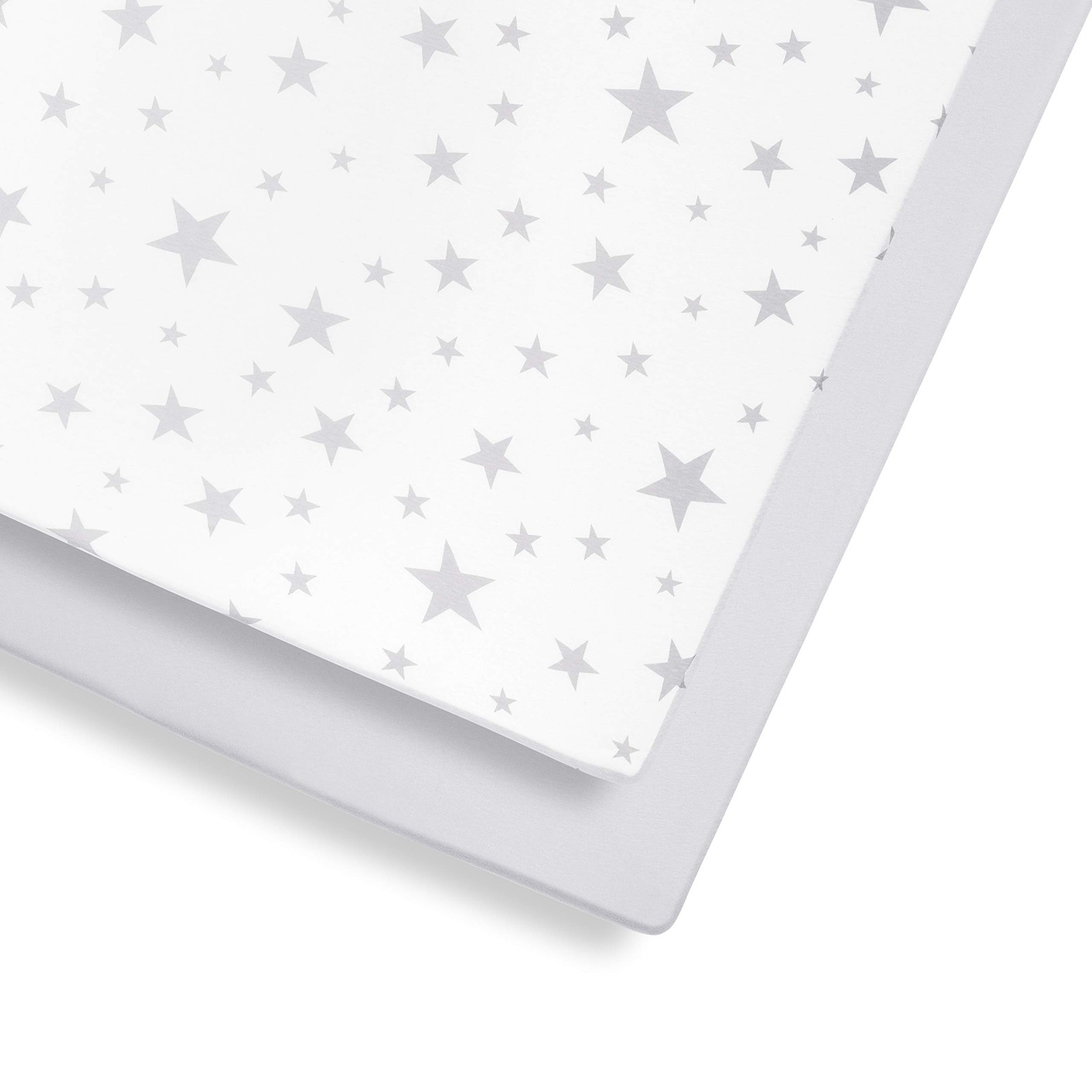 2 Pack Cot & Cot Bed Fitted Sheets 140 x 70cm – Star Design – Light, Breathable