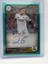 2024/25 Topps Merlin UEFA Competitions Soccer  Rodrygo Aqua Auto /75