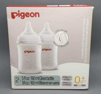 Pigeon 5fl Oz PPSU Baby Bottles Wide Neck 0+ Months 2 Bottle Pack New in Box