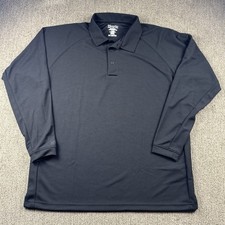 Vertx Mens XL Coldblack Long Sleeve Polo Shirt Black