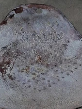 Primitive Punched Tin Handheld Skimmer Strainer Scoop Milk Cream Butter Kitchen