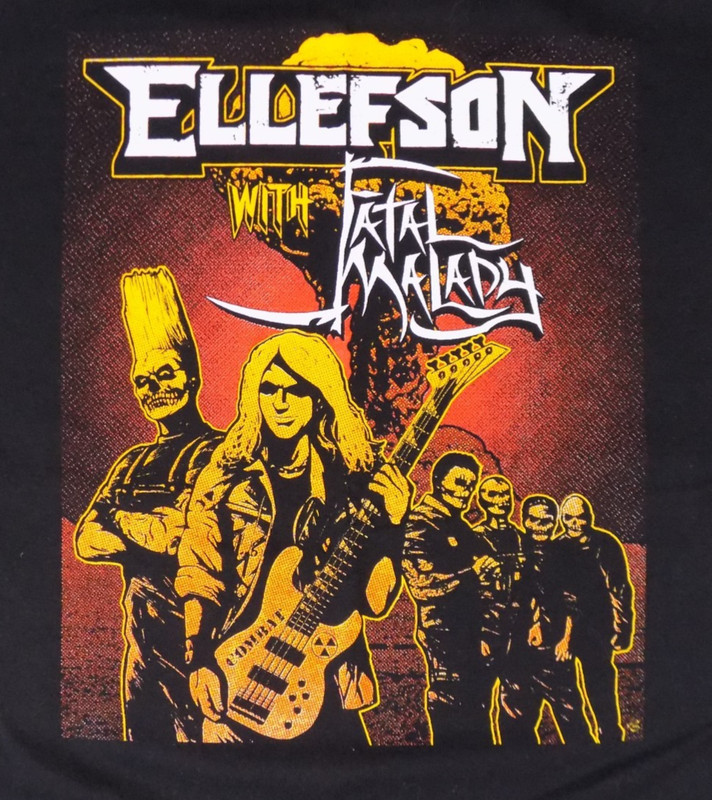 David Ellefson Basstory Concert Shirt L Megadeth Combat Rare Fatal Malady 2019