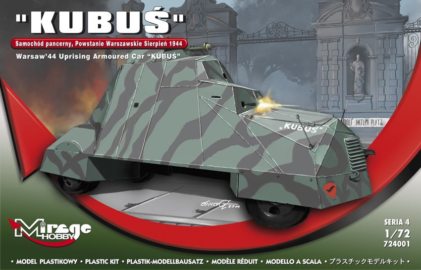 Mirage Hobby 724001 - 1:72 Kubus (Warsaw'44 Uprising Armoured Car)