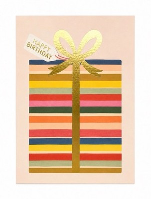 RIFLE PAPER CO Birthday Card Feliz Birthday Present A2 Blank Card & Envelope NEW