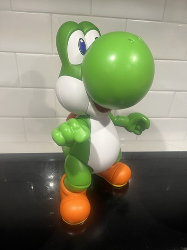 SUPER MARIO Let's Go, Yoshi! 12-Inch-Tall Interactive Action Figure Sound Work.