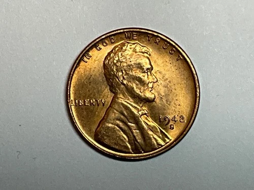 1942 S Lincoln Wheat Cent Good Details and Luster #1