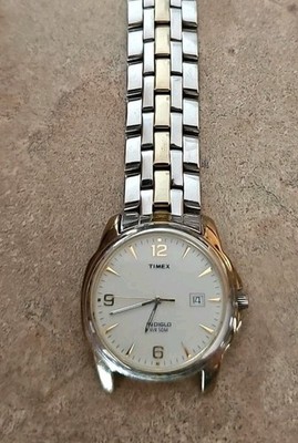 Timex Indiglo WR50M CR 2016 Cell Watch Stainless Steel Band NEEDS BATTERY 