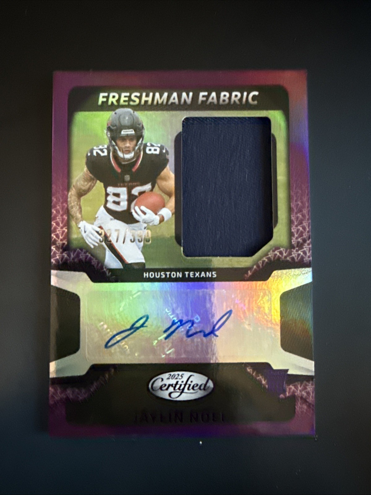 2025 Panini Certified Jaylin Noel RC patch auto /399 Houston Texans🔥