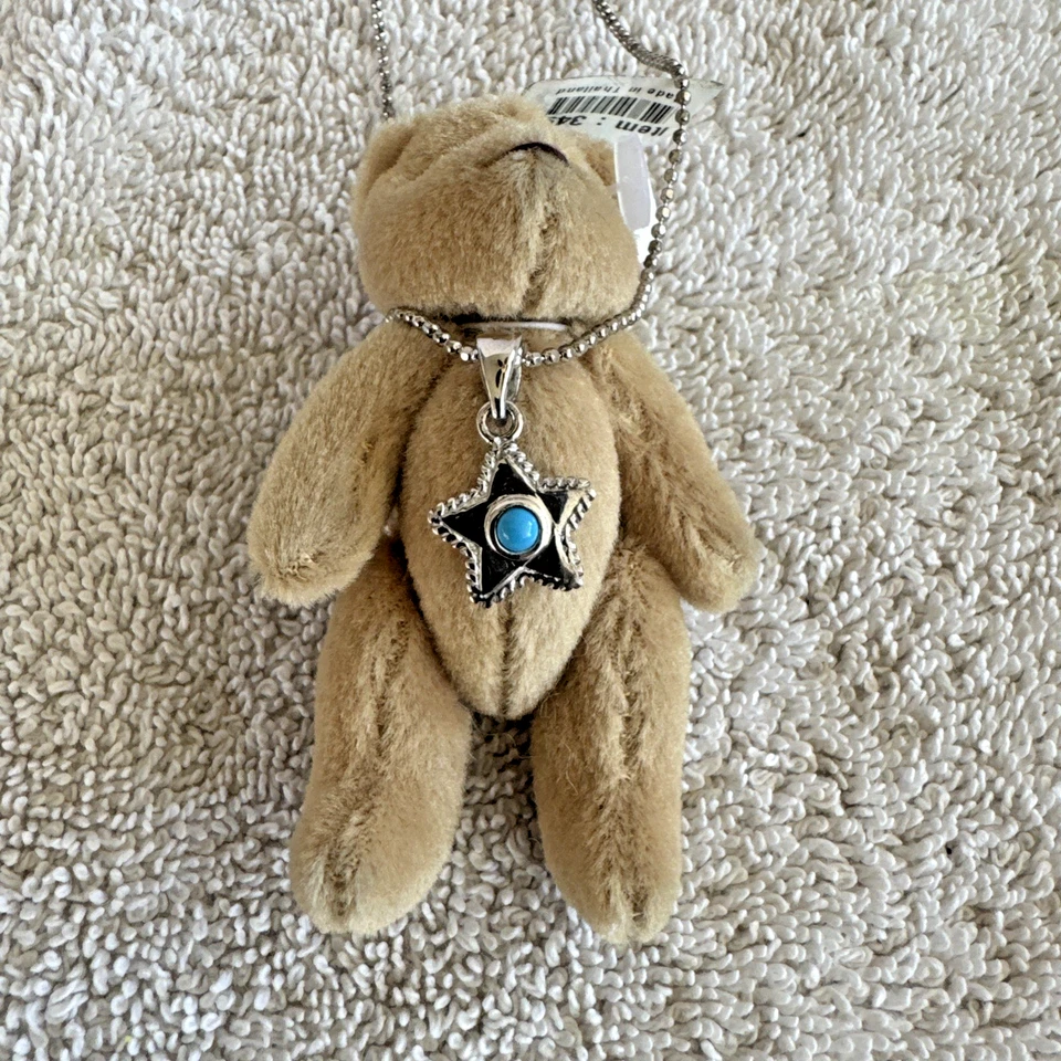 GEMS TV бирюзовое серебро без шеи с медведем товар #34920 - Изображение 4 из 4