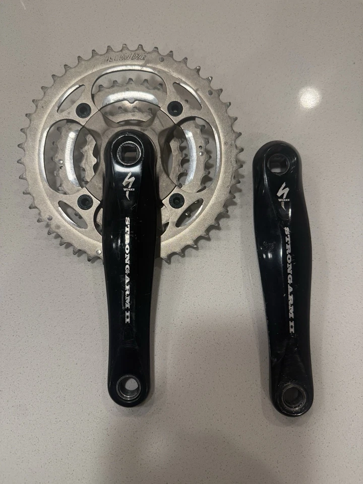 Specialized Strongarm II  44/32/22 175 CRANK SET Black 90s Vintage Mountain Bike - Image 2 of 4