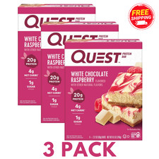 Quest Protein Bar, White Chocolate Raspberry, 20g Protein, 12 Ct 4g Net Carbs