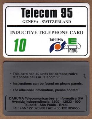 10u Urmet Telecom 95 Geneva Switzerland Inductive Telephone Card MINT Phone Card