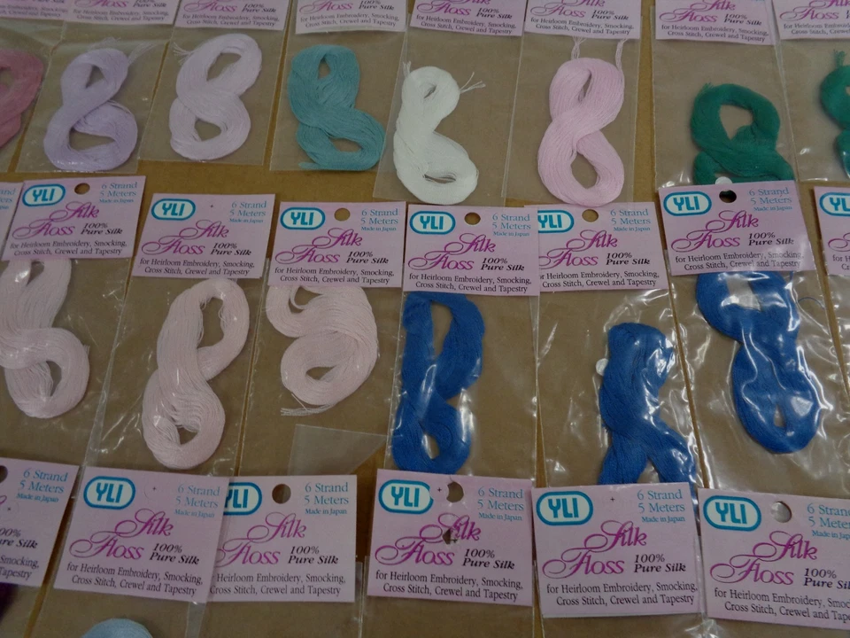 NIP YLI Silk Floss thread Lot Of 82 Each 6 strand 5 Meters assorted colors - Image 2 of 3