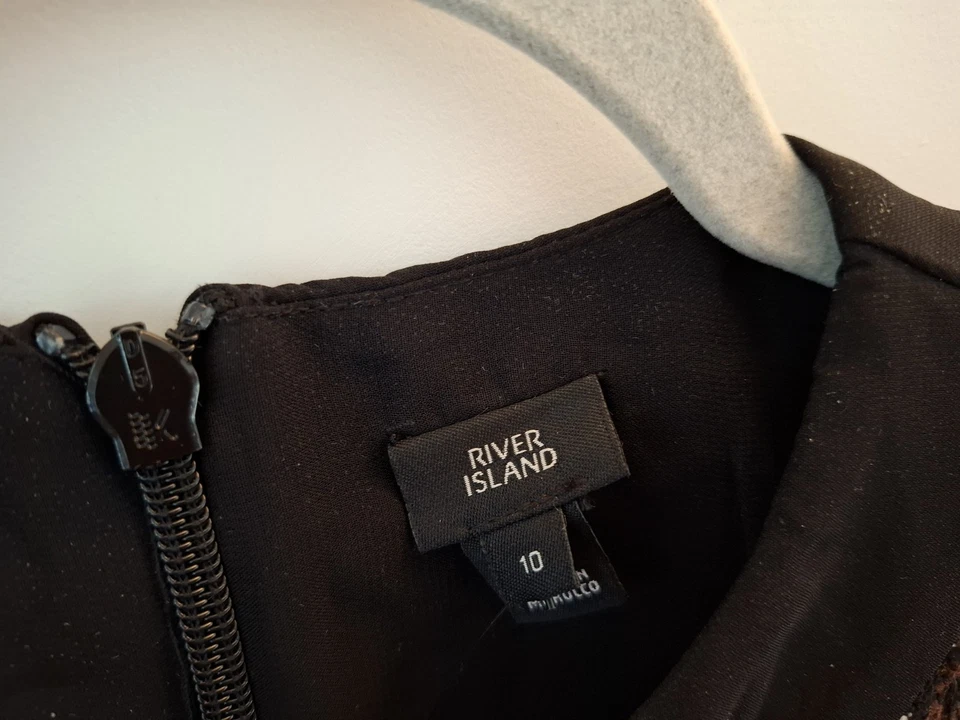 Mini Vestido River Island Negro Rosa Cuadros, Talla 10 Nuevo con Etiquetas Otoño Invierno Informal Trabajo Foto 3 de 4