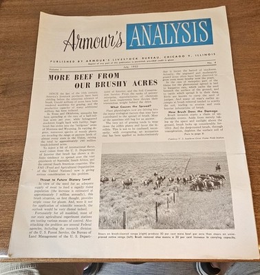 July 1952 issue of Armour's Analysis from Armour Meats Livestock Bureau #63
