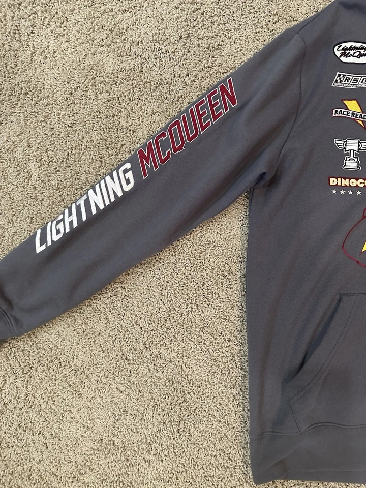 Parches de carreras Lightning McQueen de Disney Pixar Cars sudadera con capucha mediana nueva sin etiquetas Foto 4 de 4