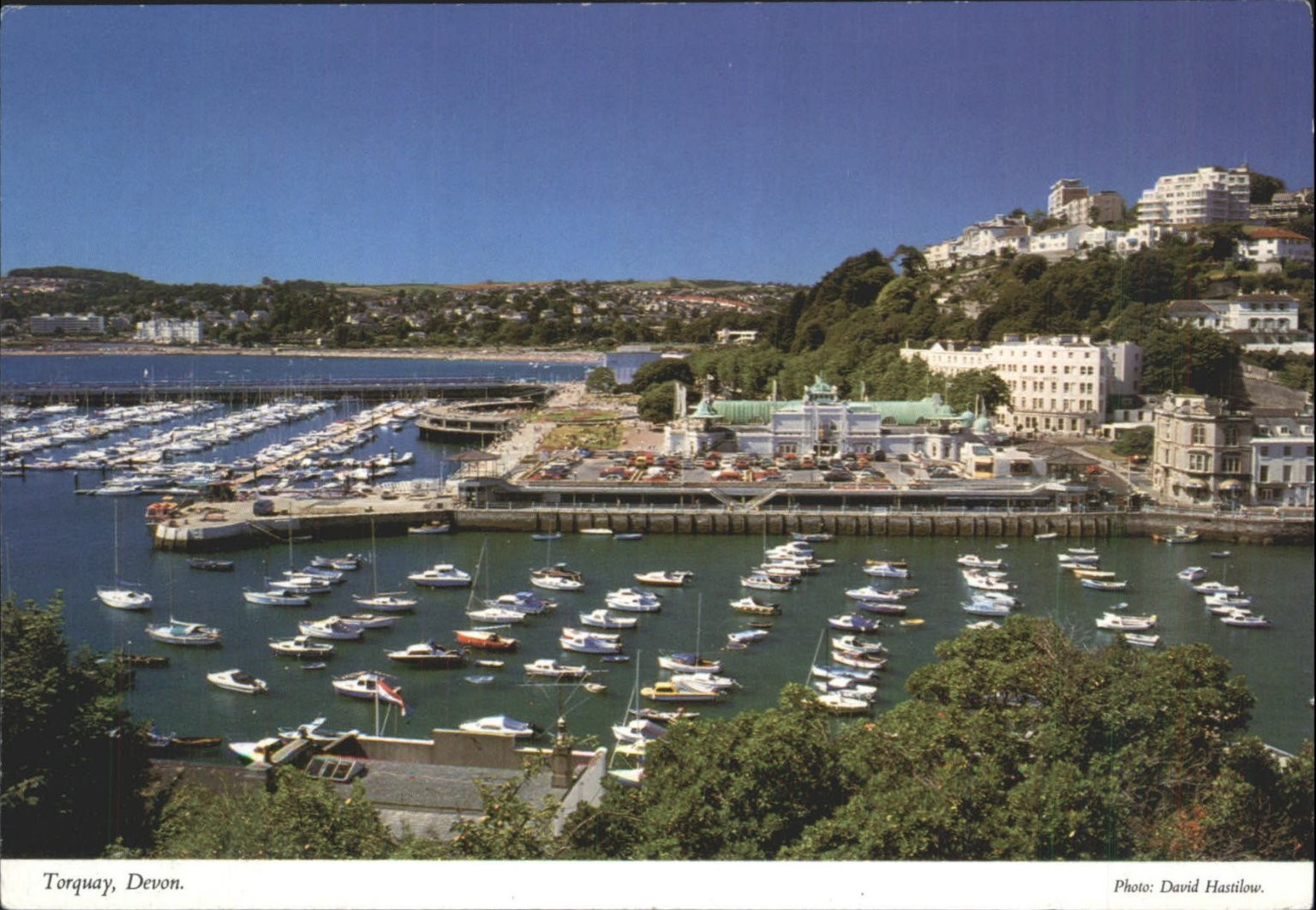 John Hinde Postcard Torquay Devon Harbour Boats David Hallows UK