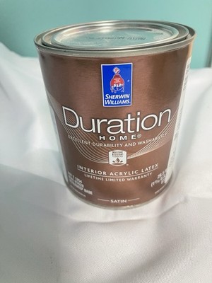 1 Qt Sherwin Williams Duration Interior Latex Paint Satin Color 7616 Sea Serpent
