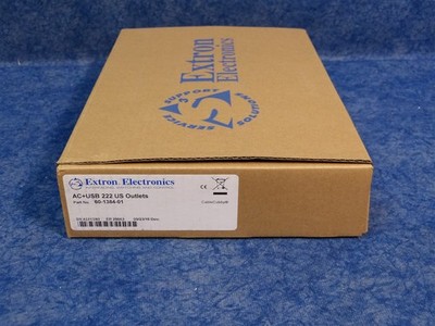NEW Extron AC/USB 222 US Outlets for Cable Cubby 60-1384-01 (S17)