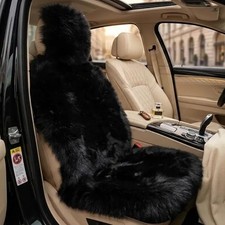 Faux Sheepskin Car Seat Cover-fluffy Fuzzy Soft Auto Seat Cushion For Black Faux Sheepskin Car Seat Cover-fluffy Fuzzy Soft Auto Seat Cushion For Black