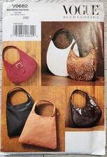 Vogue Accessories V0682 Evening Bags ~ 6 Lined Bag Patterns ~ New/Uncut ~ 2003