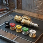 Brass Pivoting Coupler with 5 Nozzle Tips Designed for 4500 PSI Pressure Washer