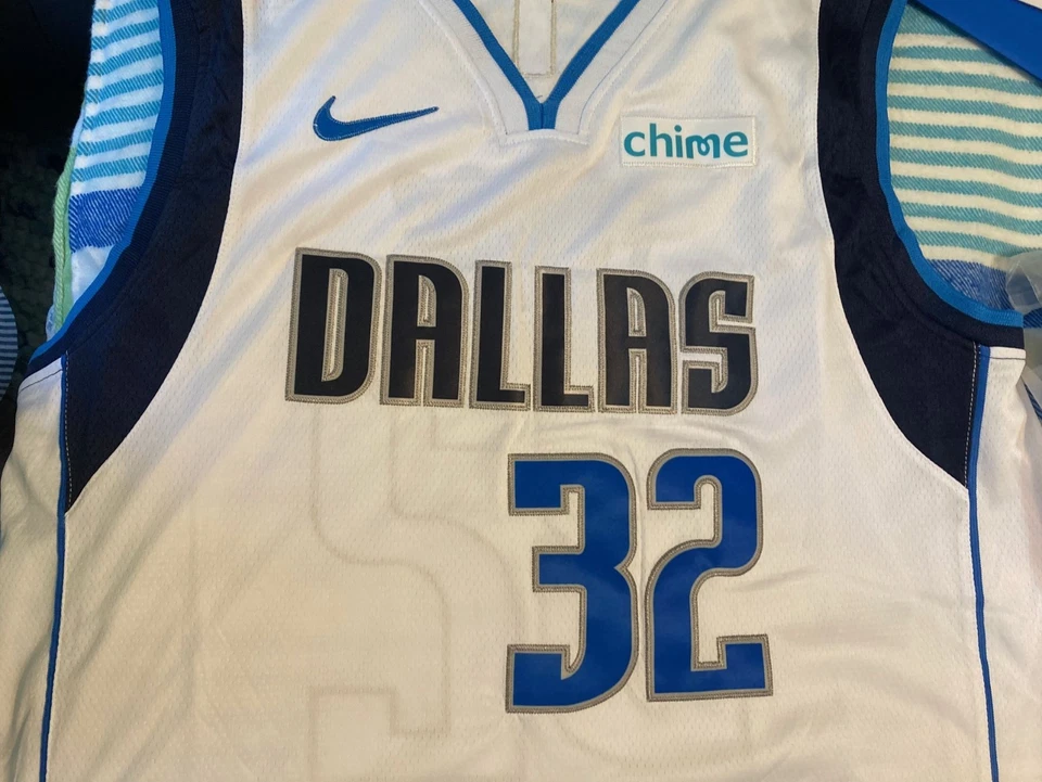Jersey Cooper Flagg #32 Dallas Mavericks cosido blanco y azul adulto MEDIANO Foto 3 de 4