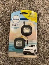 Pack Of 2 Febreze Car Serene Vanilla Sunrise Air Freshener Vent Clips