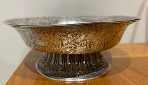 Chinese Tibet Silver Dragon Bowl