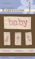 BABY GIRL LOVE WORN EXPRESSIONS Stickers Twill Ribbons Scrapbooking Card Making