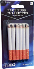 Fake Cigarettes,3.25 Inch Fake Puff Cigarettes Pack of 6 , Faux Cigs with a Real