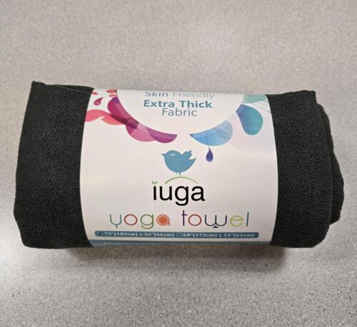 IUGA Yoga Towel Soft Non-Slip Super Absorbent Microfiber 72" x 26" - Gray