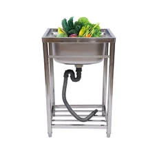 Commercial Stainless Steel Kitchen Utility Sink - 16.93*12.99*7.87in