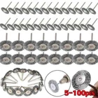 5-100pcs Stainless Steel Wire Wheel Brushes Cup For Grinder Dremel Rotary Tool