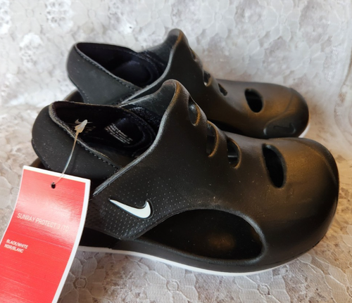 SUNRAY PROTECT 3 NIKE SANDALS Black/White, YOUTH/TODDLER SIZE 9C , NEW