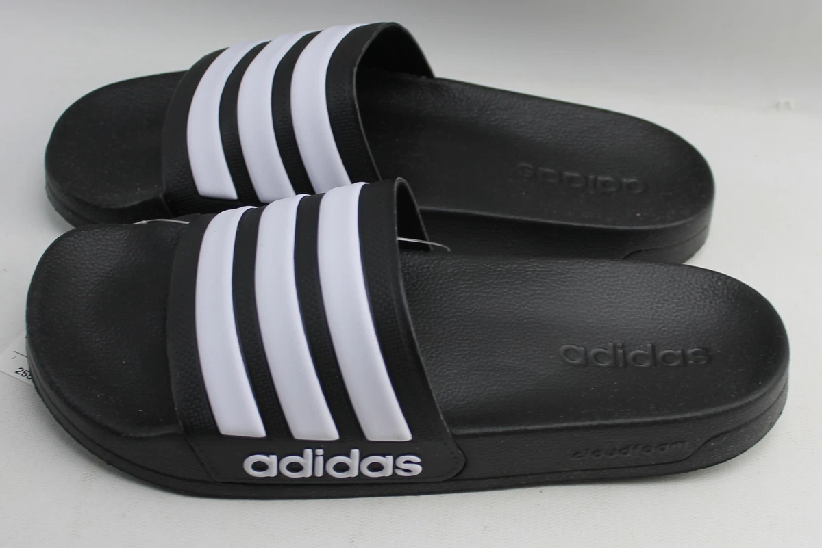 Adidas Slides Black Shower Shoes Size 4 New GZ5922