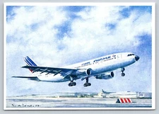 AIRBUS A 300 B2 AVIATION ILLUSTRATOR JOSEPH DE JOUX Postcard AEROSPACE 4x6 art