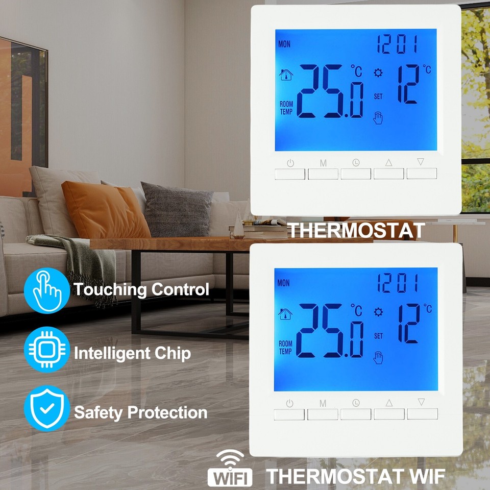 Digital Thermostat for Gas Boiler Control with LCD Screen Programmable