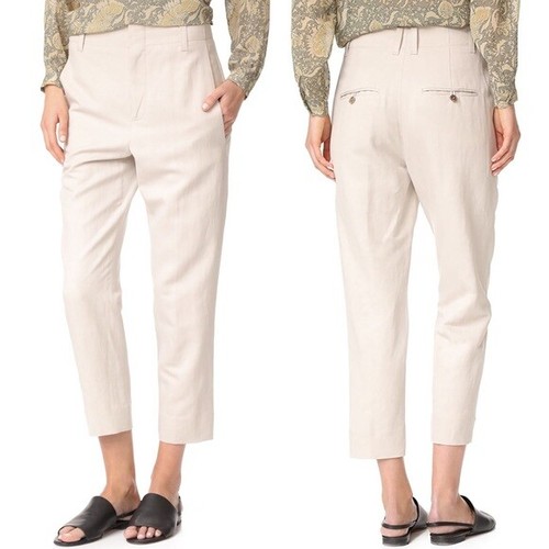 NWY $295 Vince FOSSIL Linen Blend 