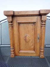 Seltener antiker Wandschrank Eiche massiv - Eckwandschrank um 1890
