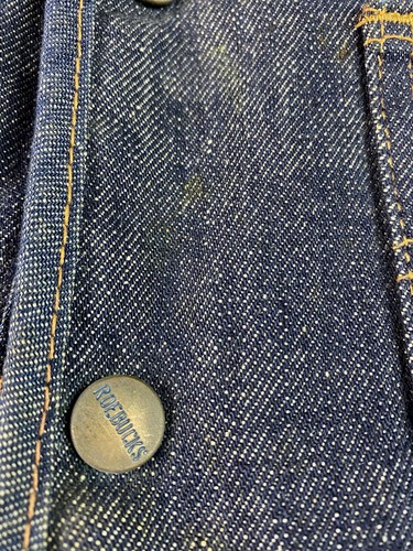 Vintage Sears Roebuck Denim Vest faux shearling Men's Large western wear - Picture 11 of 11