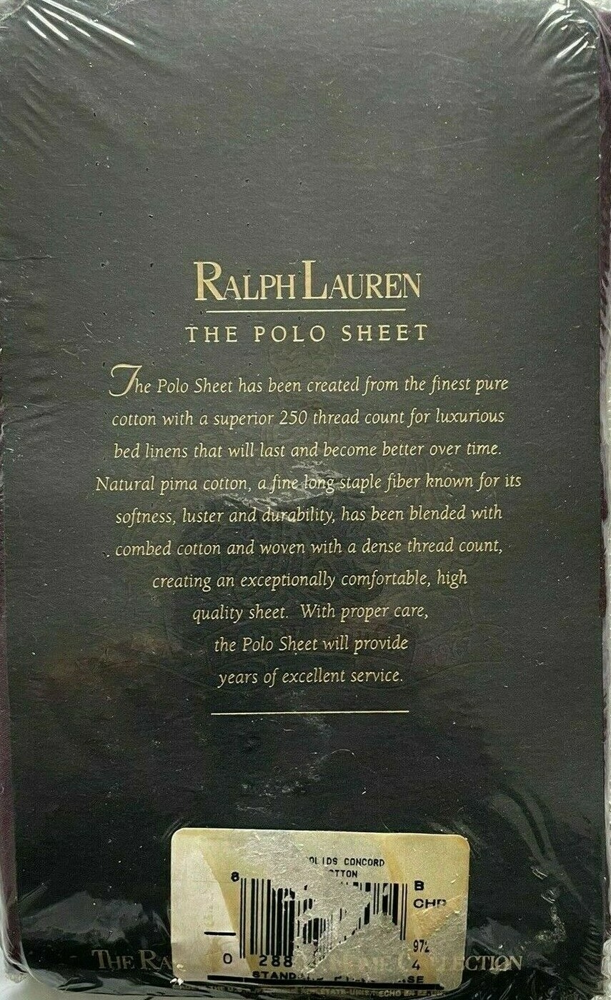 Ralph Lauren Solids CONCORD Standard Pillowcase Set THE POLO SHEET