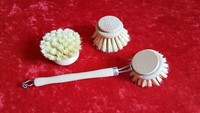 Set-SpüLbüRste Groß Holz/Fibre Mit 2 ErsatzköPfen Natur AbspüLbüRste TopfbüRste